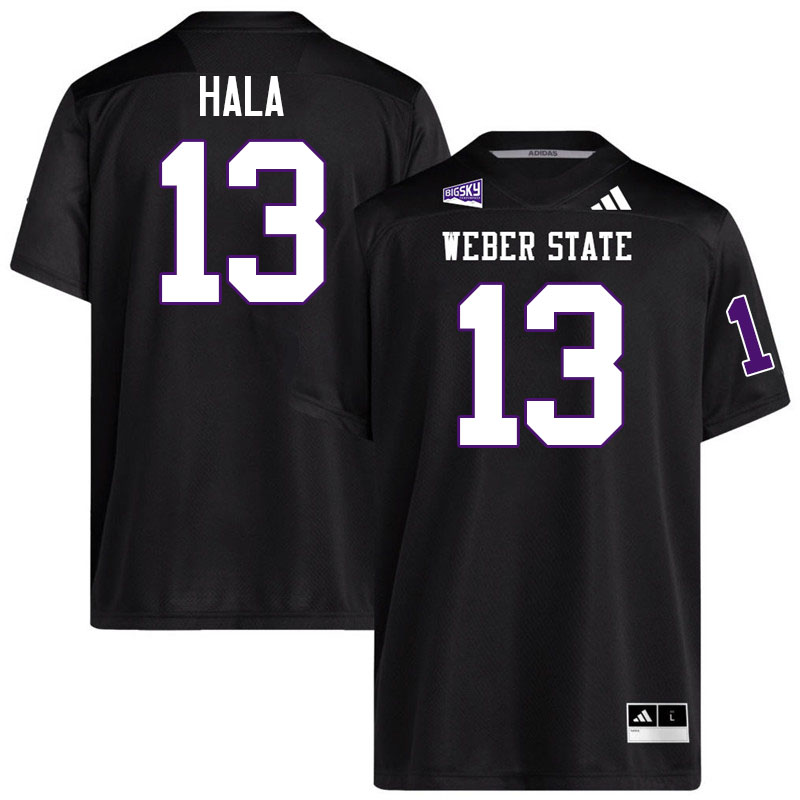 Weber State Wildcats #13 Sione Hala College Football Jerseys,Uniforms Stitched-Black